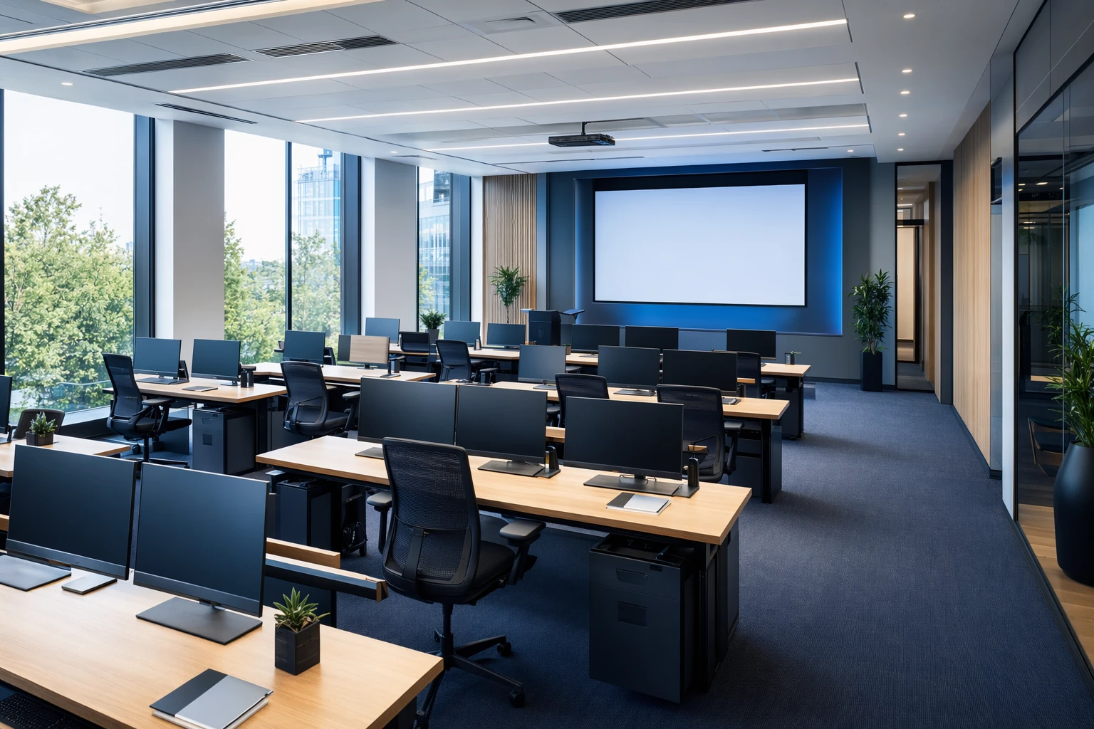 Salle de formation professionnelle moderne